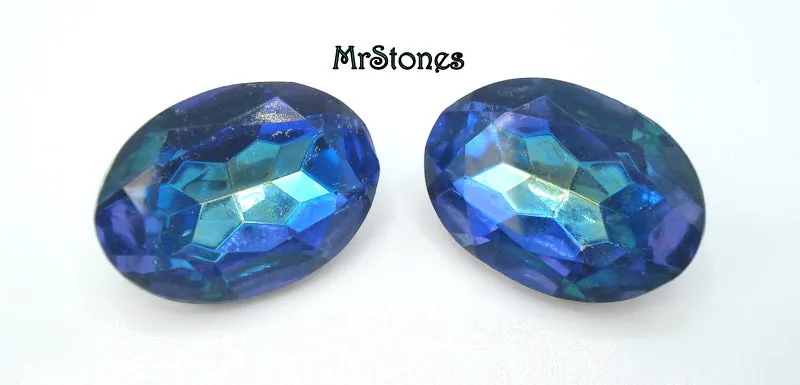 18x13mm (4130/2) TTC Cz Bermuda Blue Oval Shape