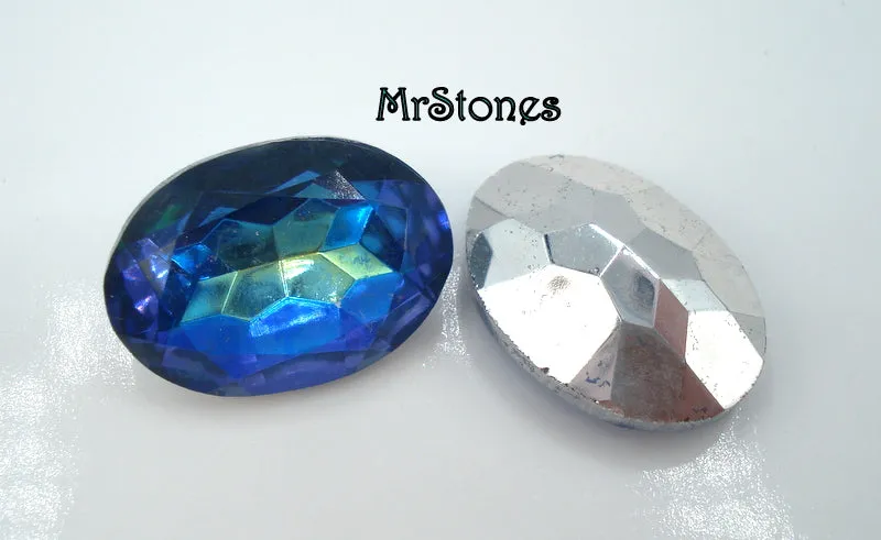 18x13mm (4130/2) TTC Cz Bermuda Blue Oval Shape