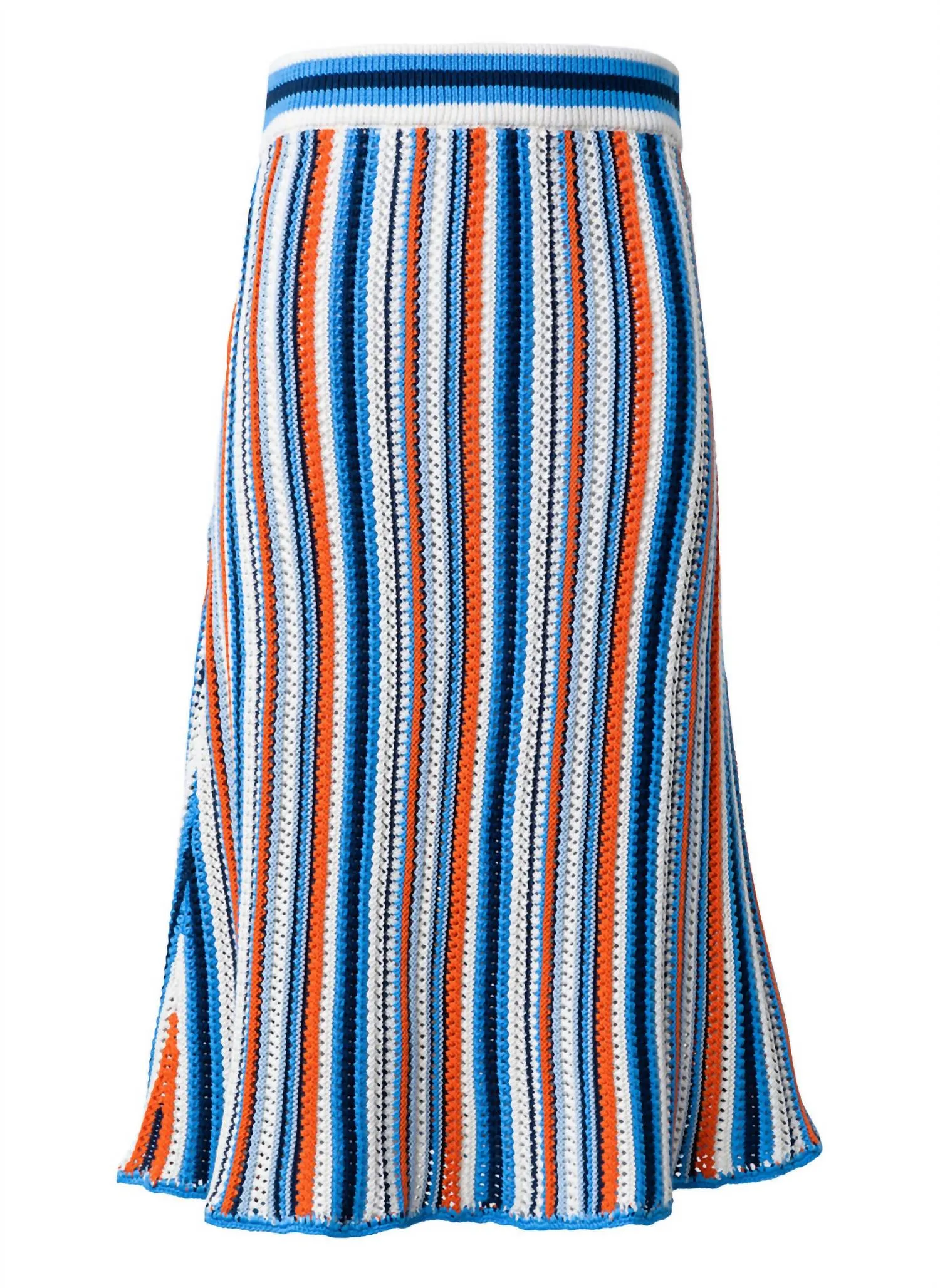 Akris Punto - Stripe Crochet Midi Skirt