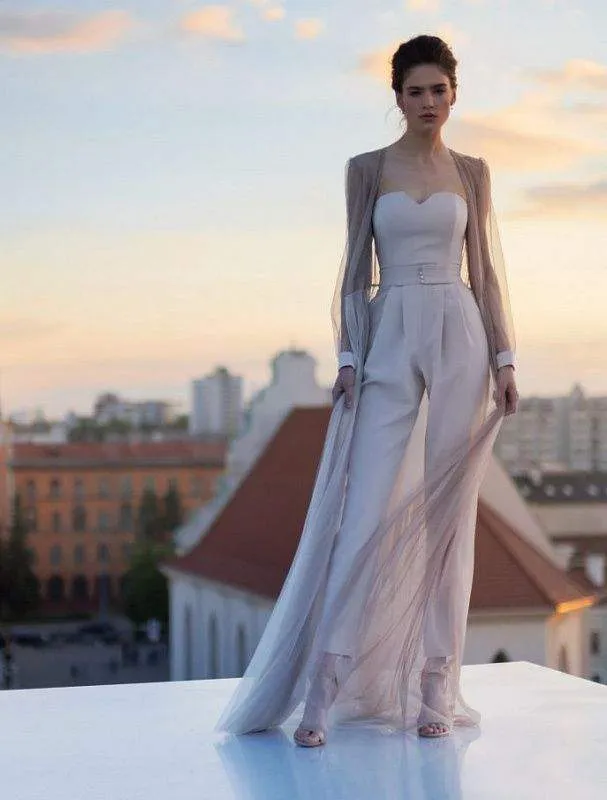Albify White Wedding Jumpsuit