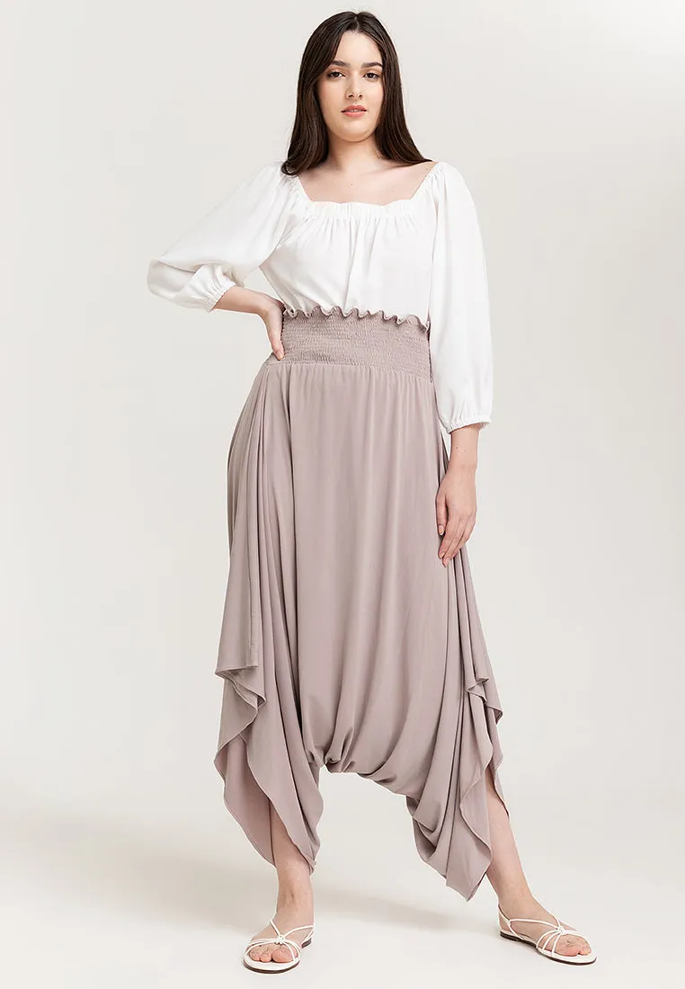 Arizona Harem Gartered Waist Jersey Pants