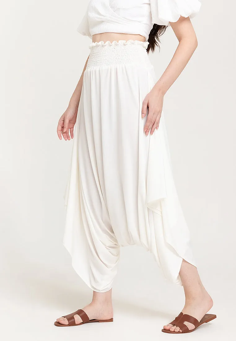 Arizona Harem Gartered Waist Jersey Pants