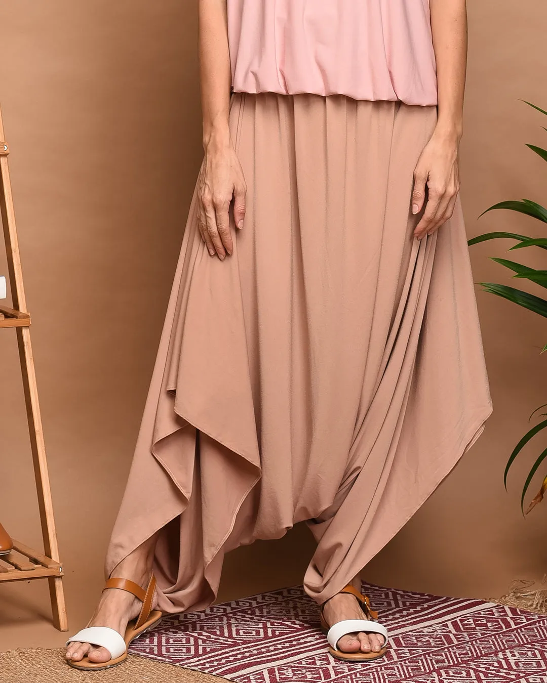 Arizona Harem Gartered Waist Jersey Pants