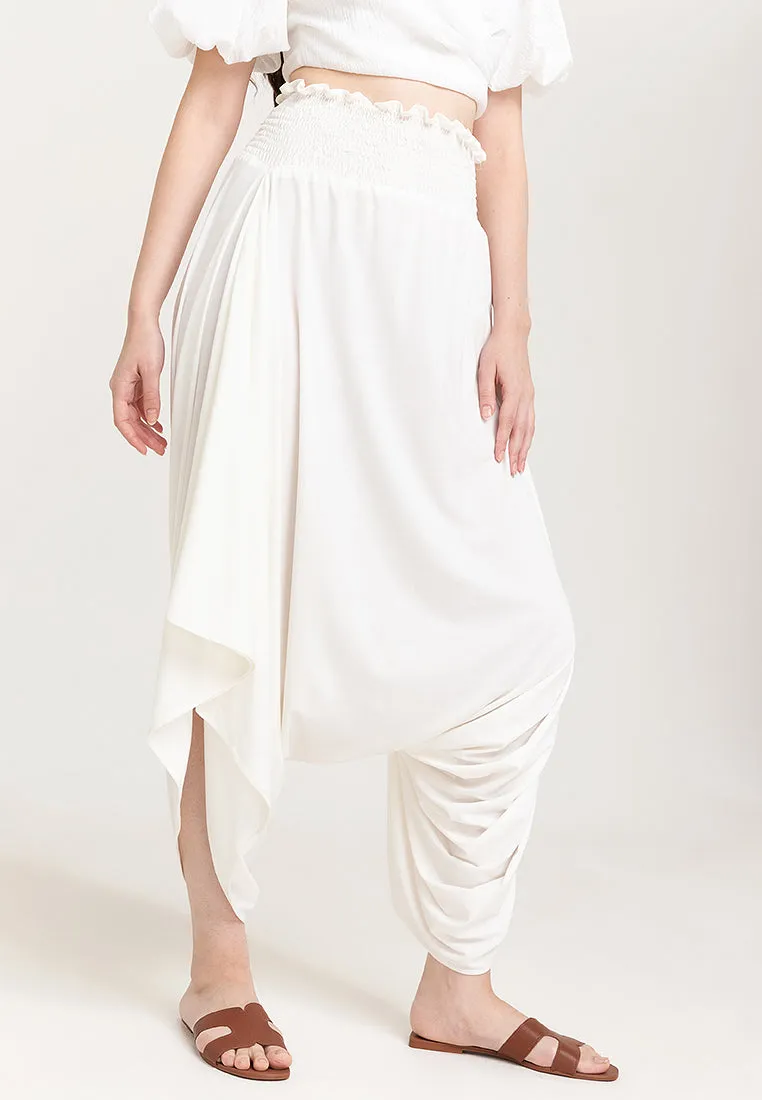 Arizona Harem Gartered Waist Jersey Pants