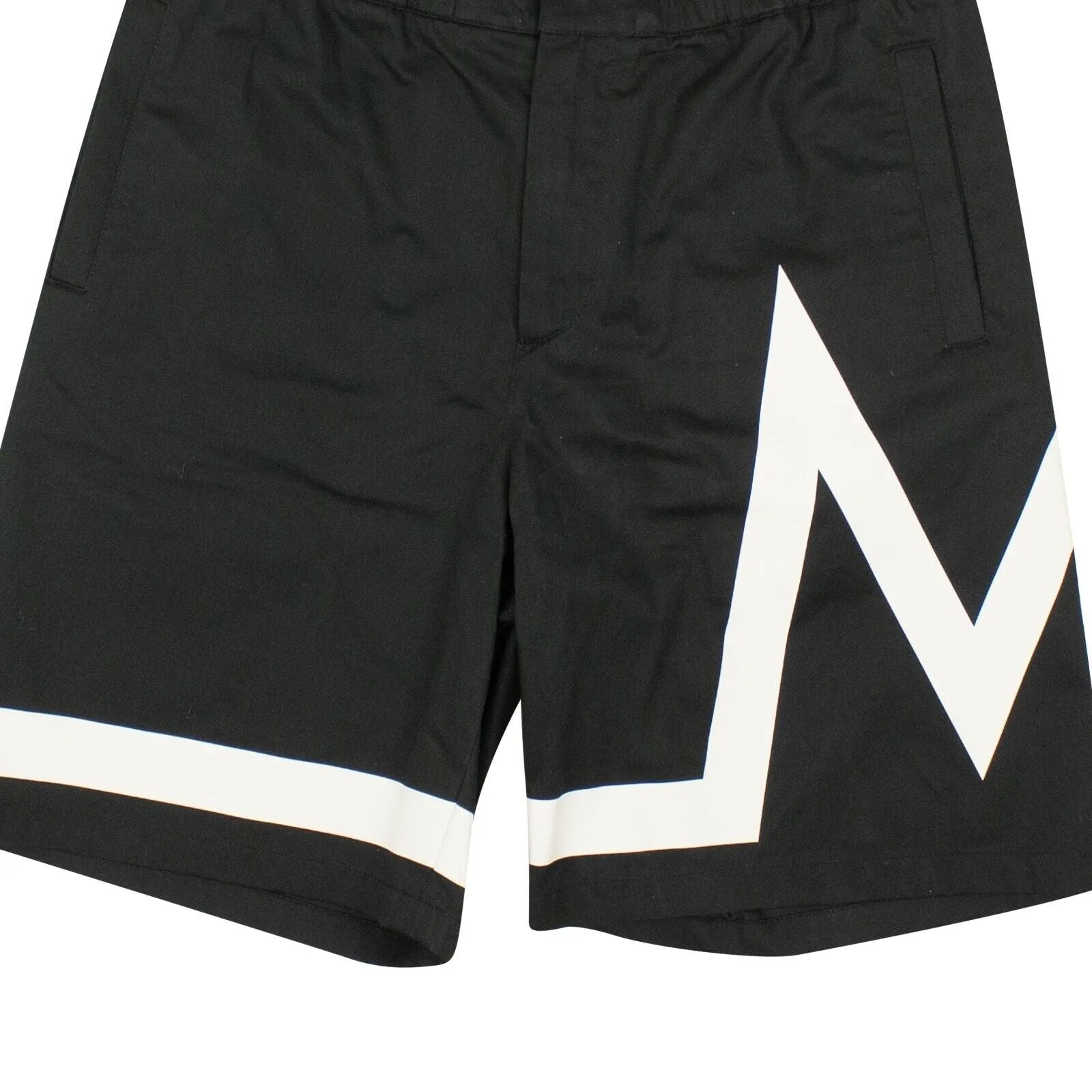 Black Cotton Graphic Bermuda Shorts