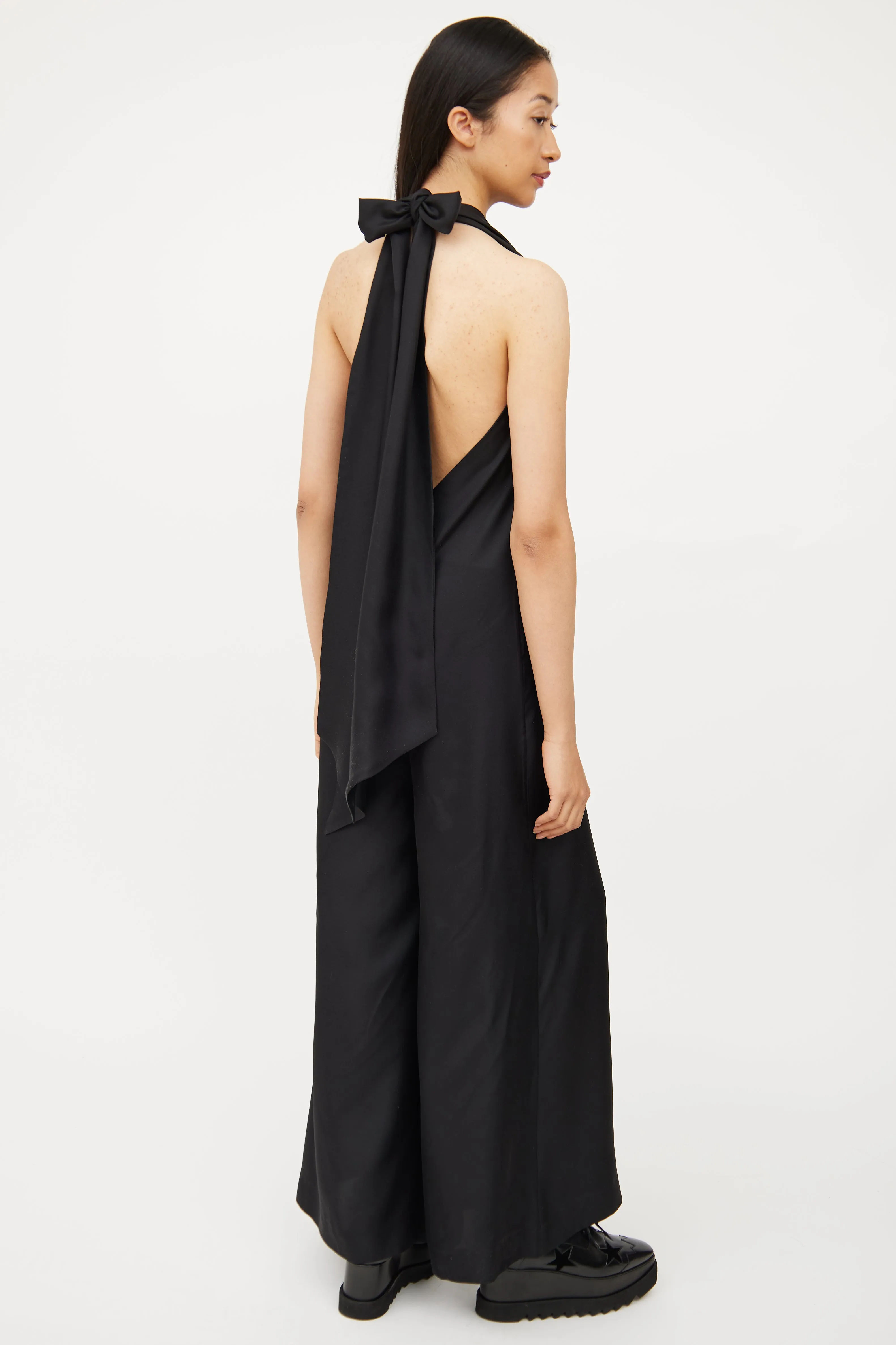 Black Halter Neck Jumpsuit