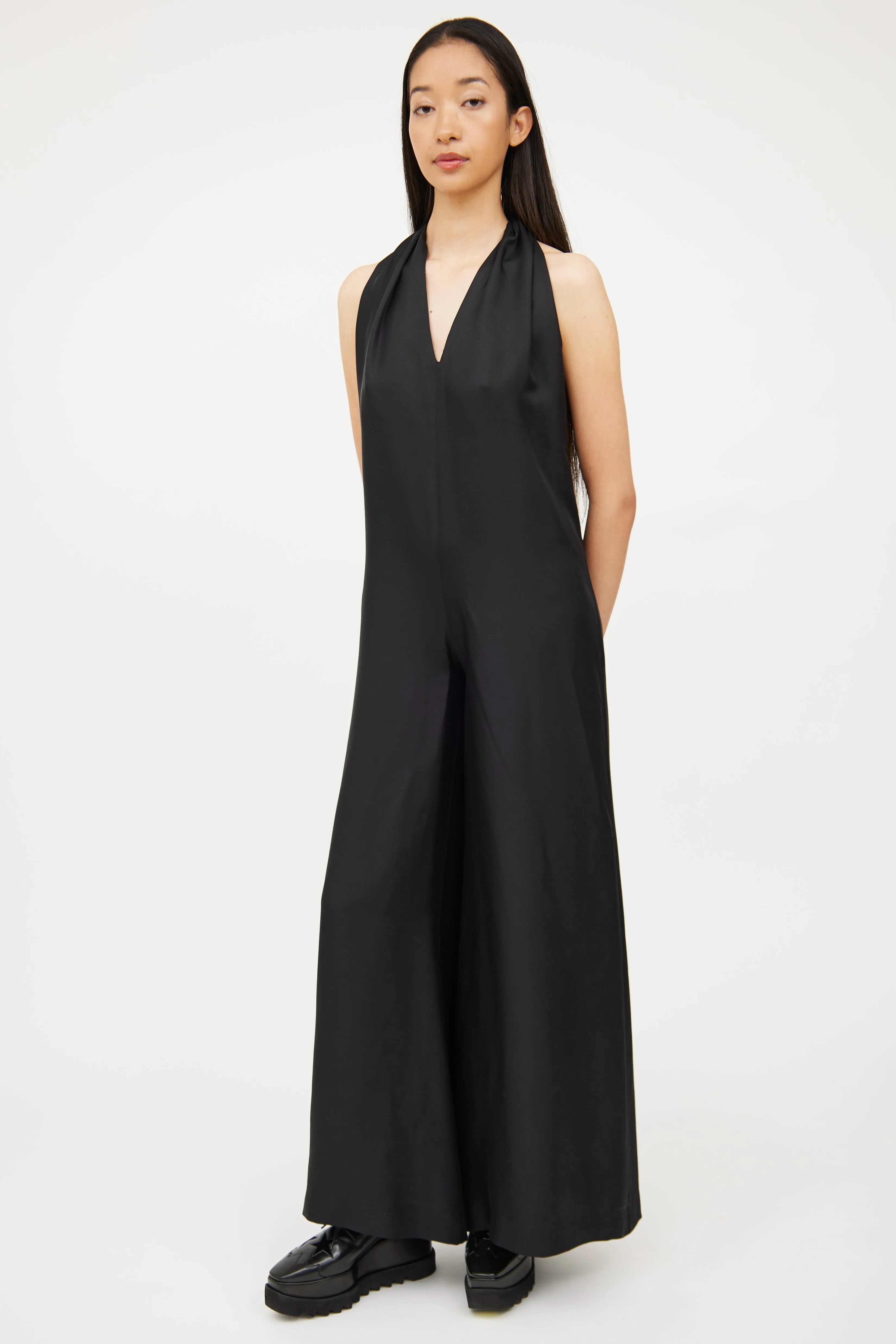 Black Halter Neck Jumpsuit
