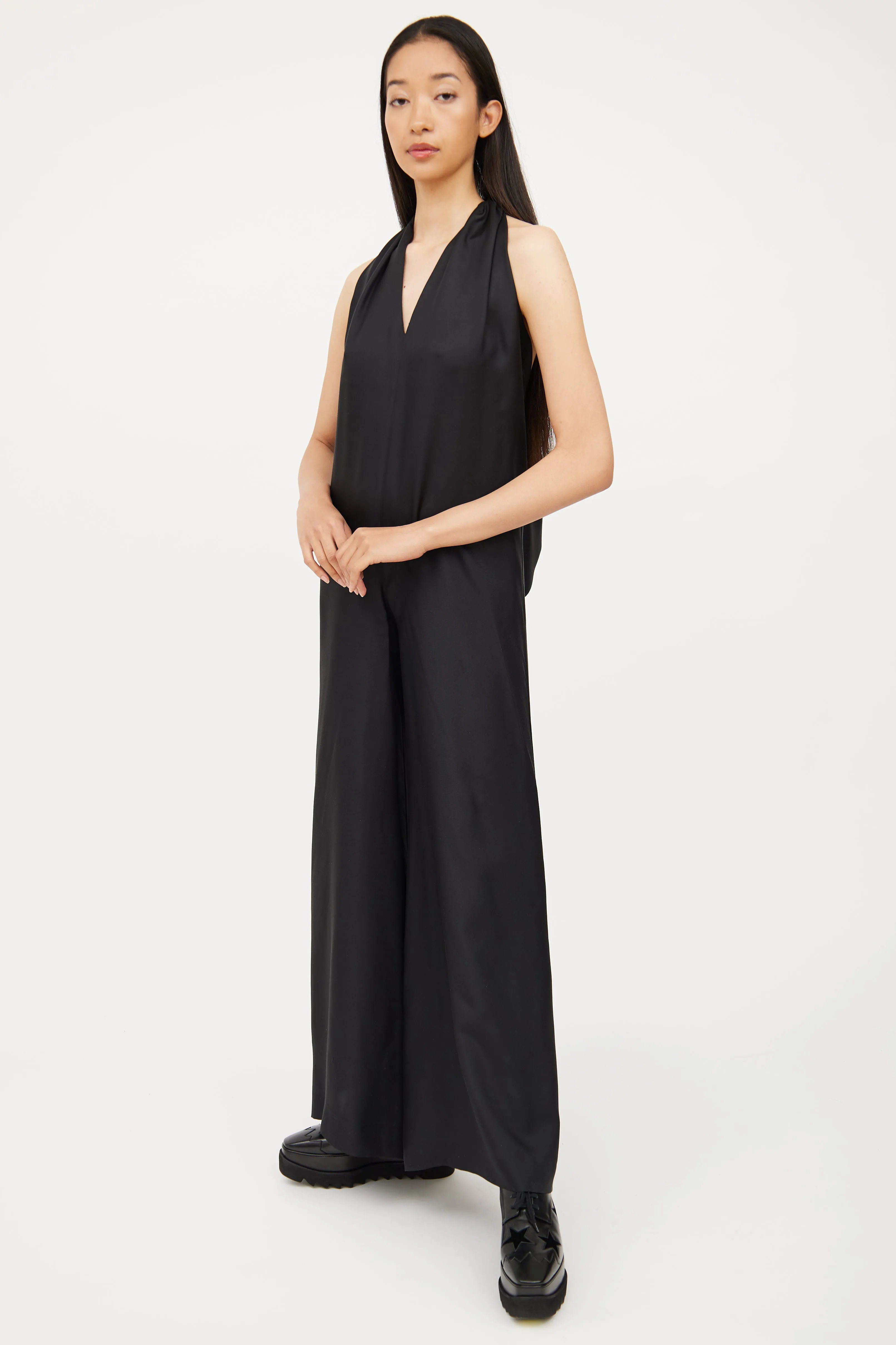 Black Halter Neck Jumpsuit