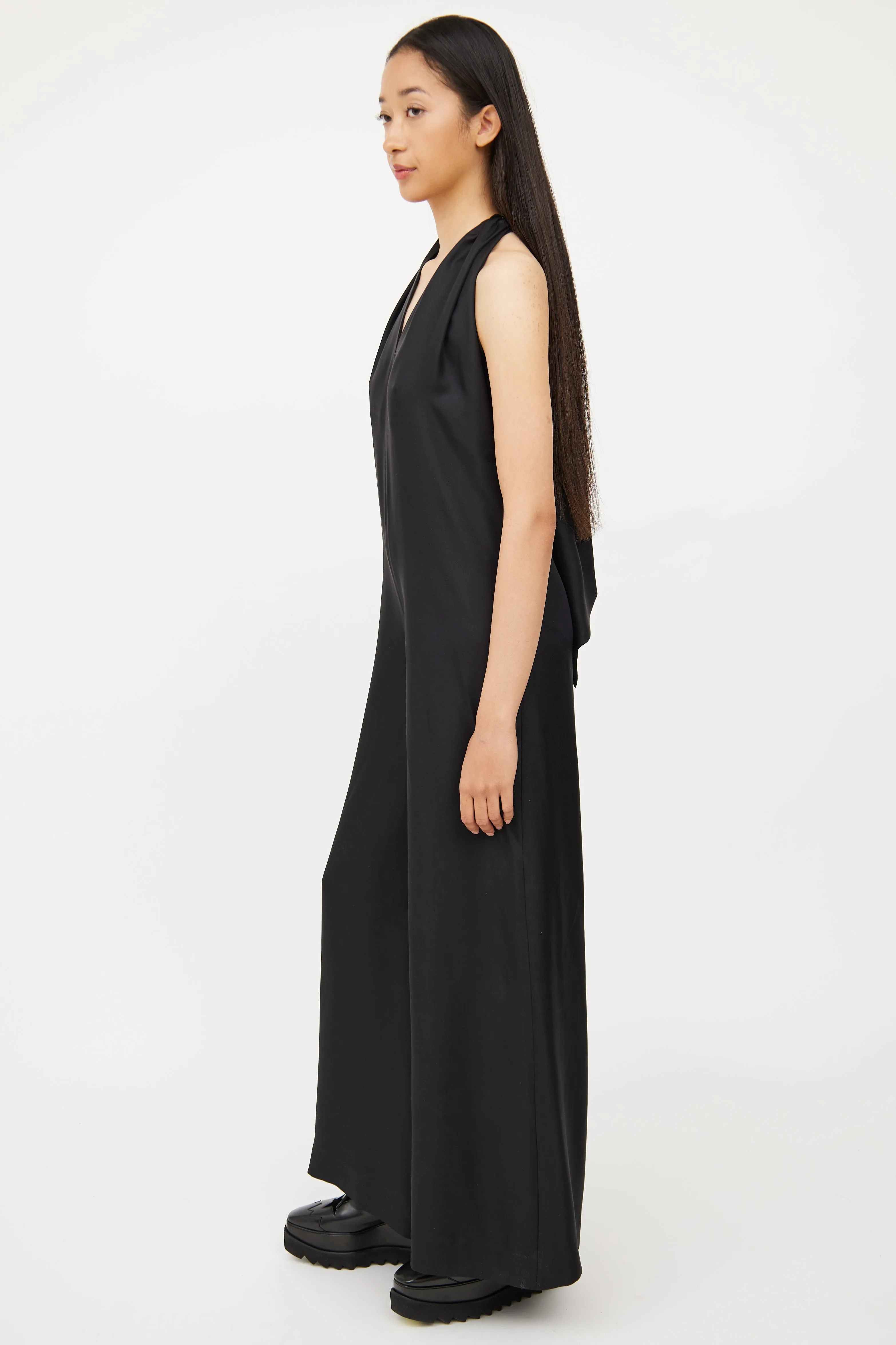 Black Halter Neck Jumpsuit