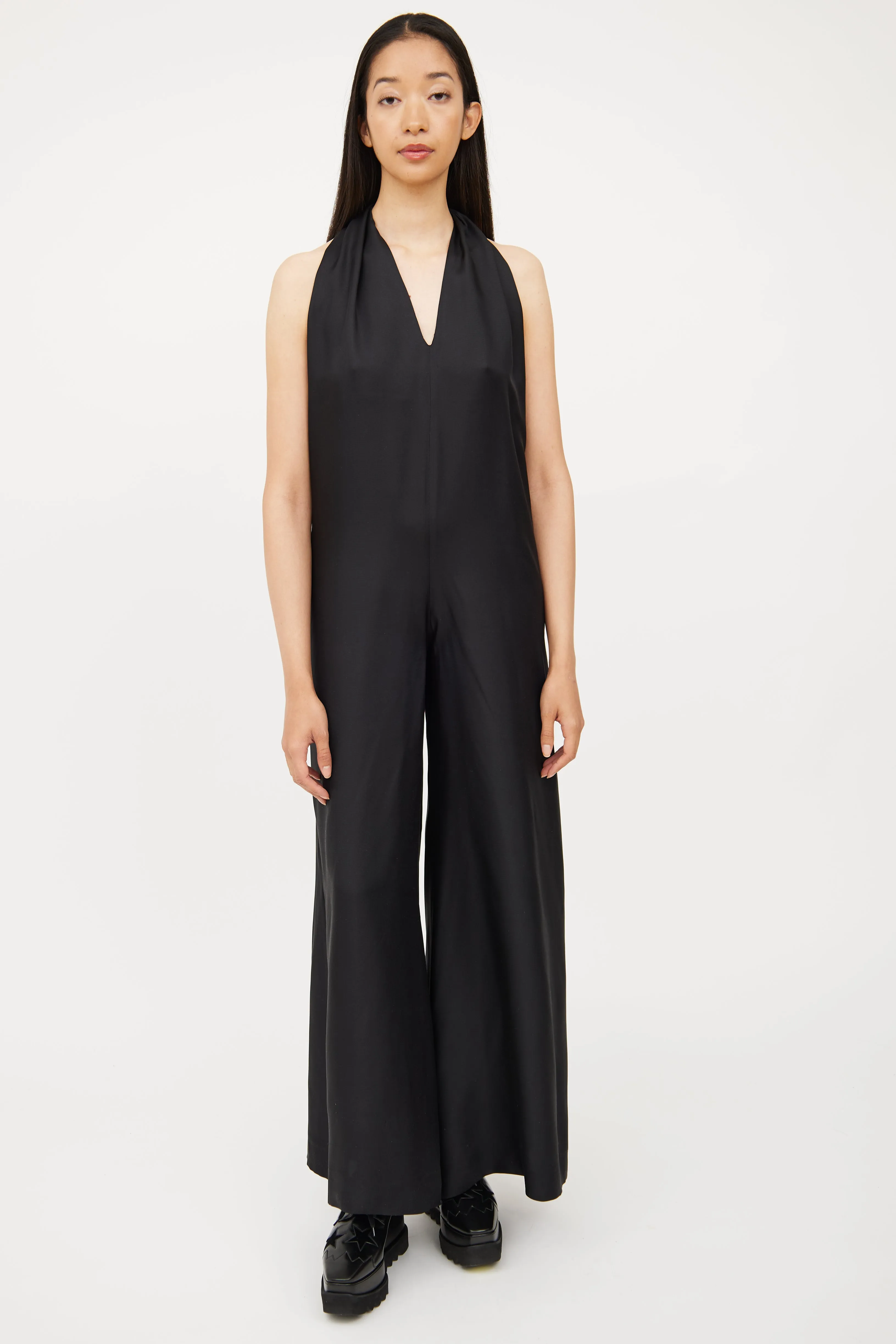 Black Halter Neck Jumpsuit