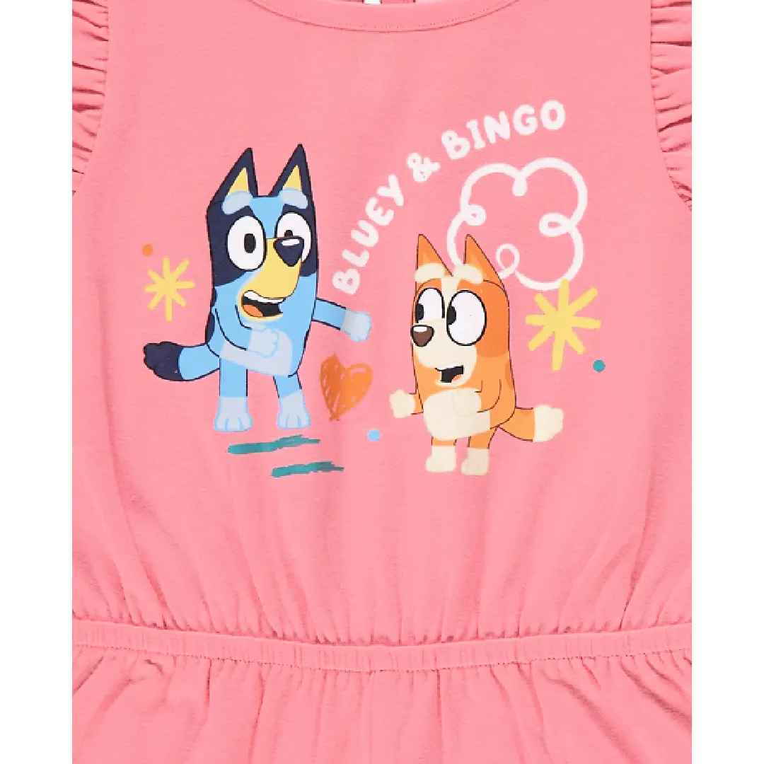 BLUEY 2pk Pink/Blue Playsuits