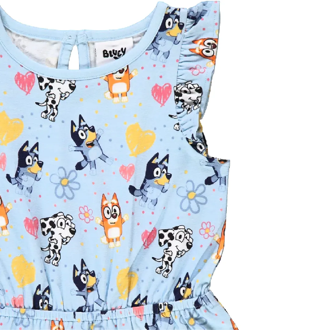 BLUEY 2pk Pink/Blue Playsuits