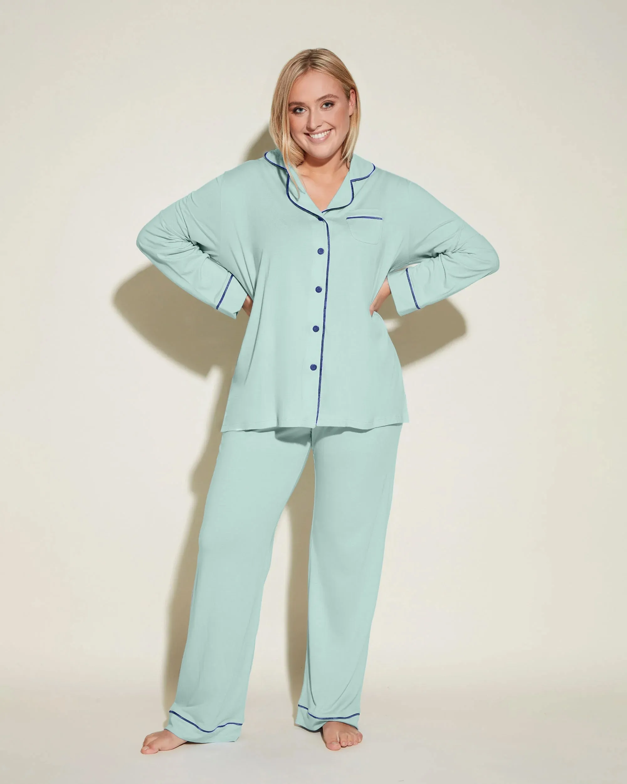 Cosabella Bella Long Sleeve Top and Pant PJ Set #AMORE9644