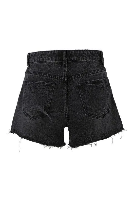 Dara Distressed Denim Shorts