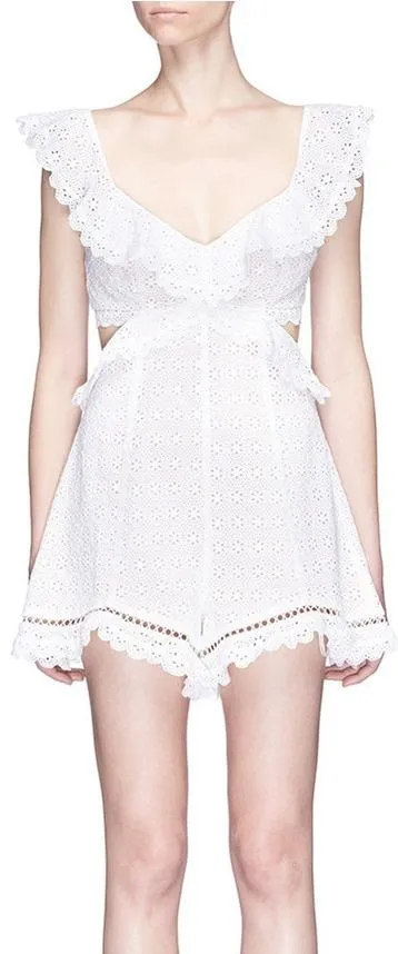 'Jasper' Honeycomb Broderie Anglaise Romper