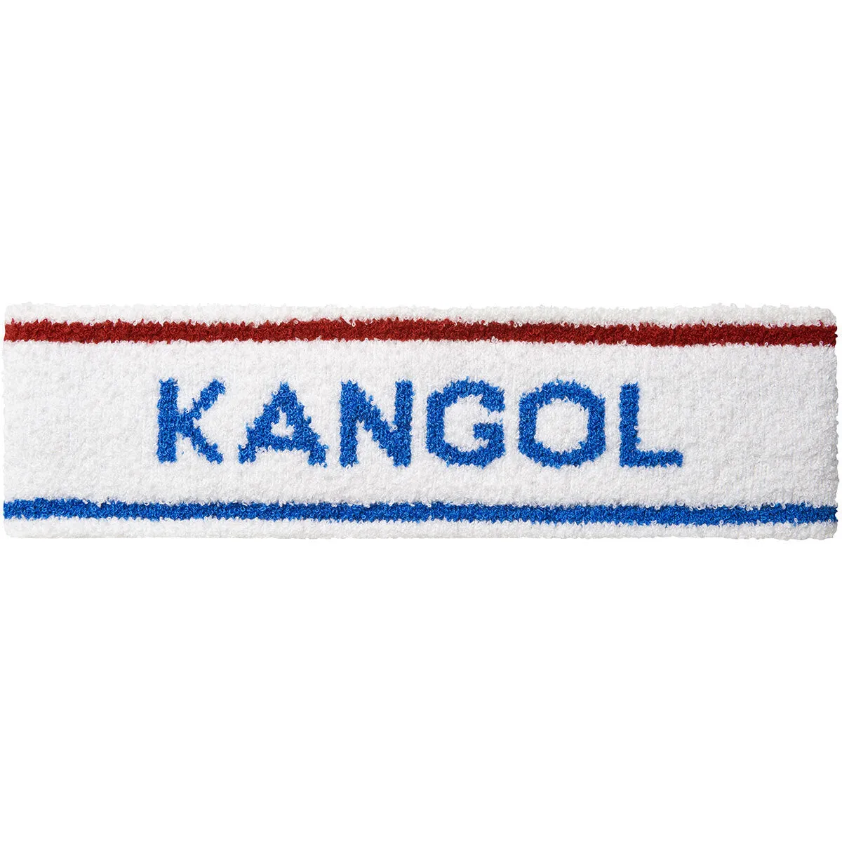 Kangol Bermuda Stripe Headband Stretch Sweatband - White/Ciano - One Size