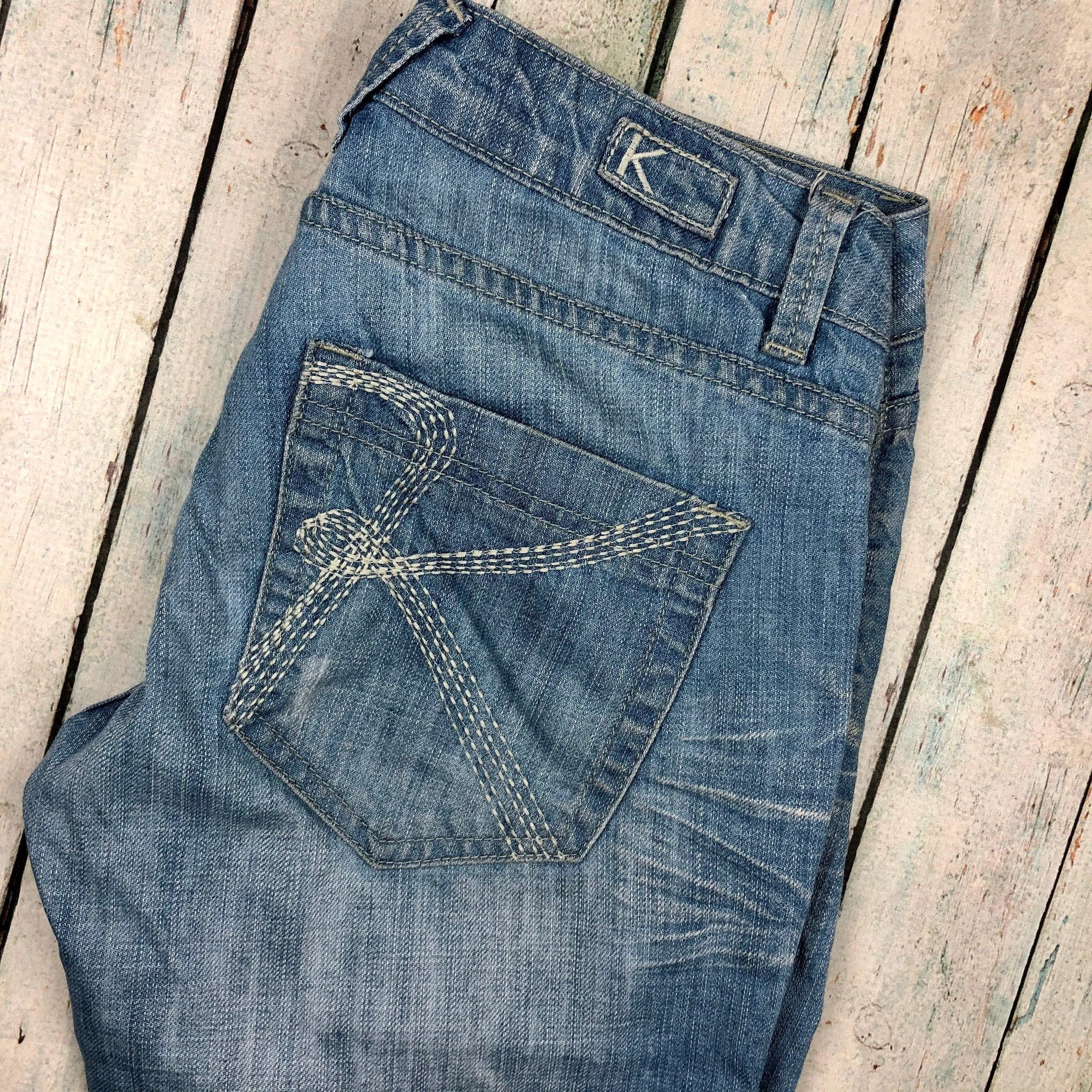 Kookai Ladies  Cuffed Denim Long Shorts   - Size 8