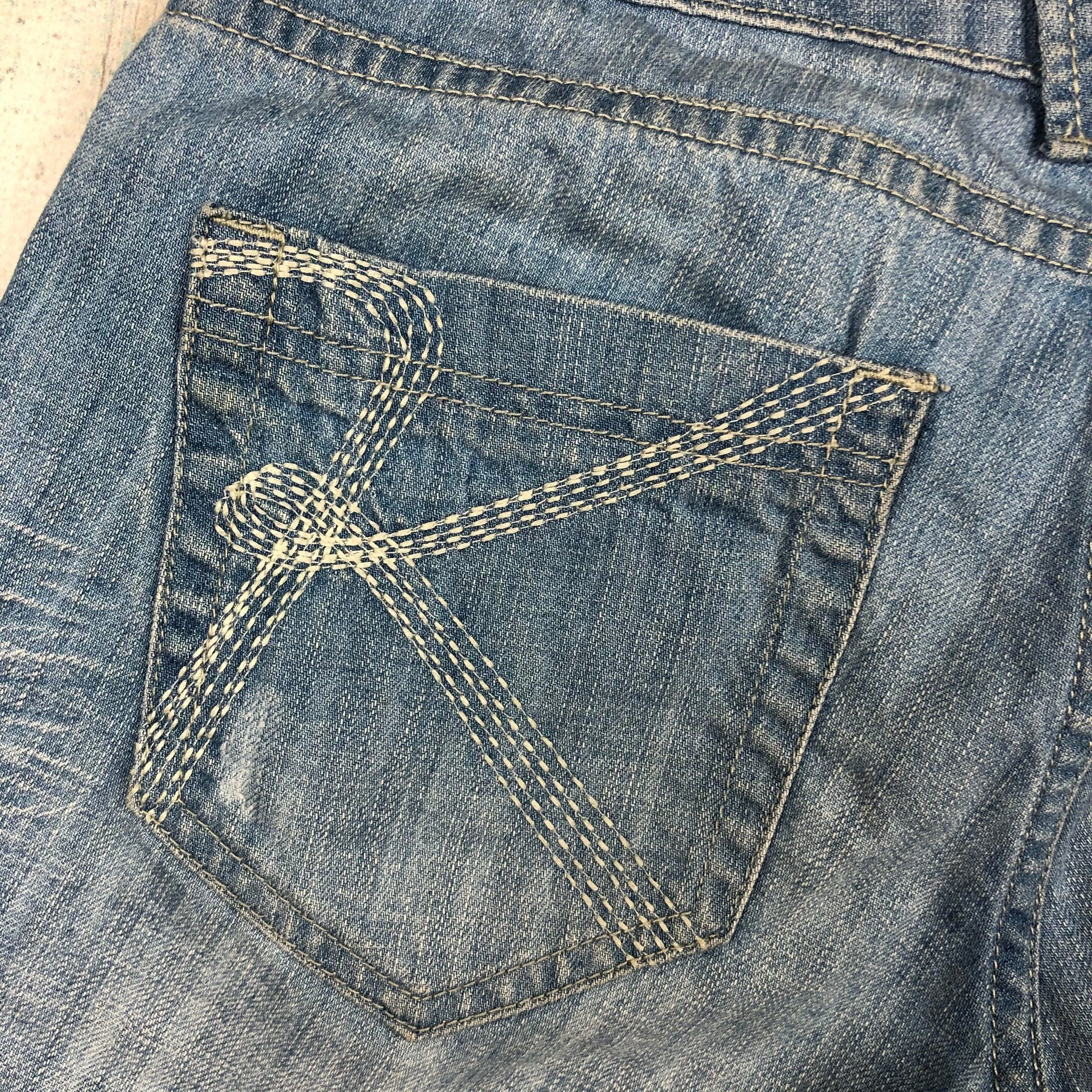 Kookai Ladies  Cuffed Denim Long Shorts   - Size 8