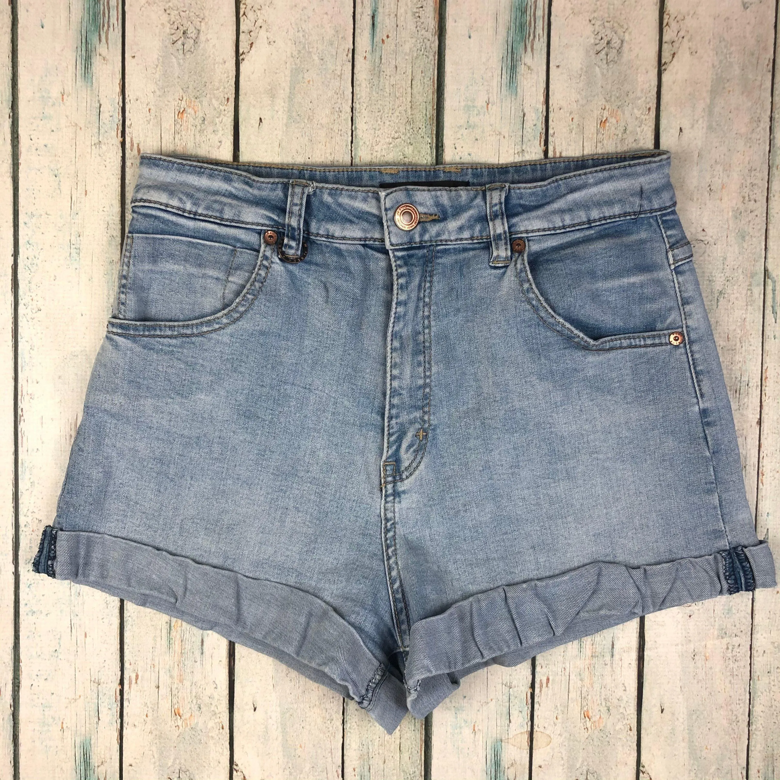 Ladies NEUW High Rise Denim Shorts  - Size 28" or 10AU