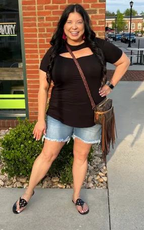 Plus Stretch Jean Shorts