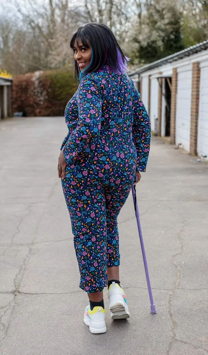 Run and Fly Limited Edition Memphis Grid Stretch Twill Boiler  Suit