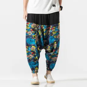 WLS Nettai Harem Pants Green Fan