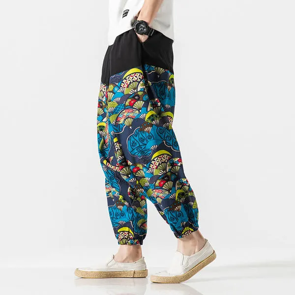 WLS Nettai Harem Pants Green Fan