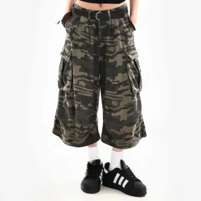 Women's Camouflage Y2K Baggy Cargo Shorts