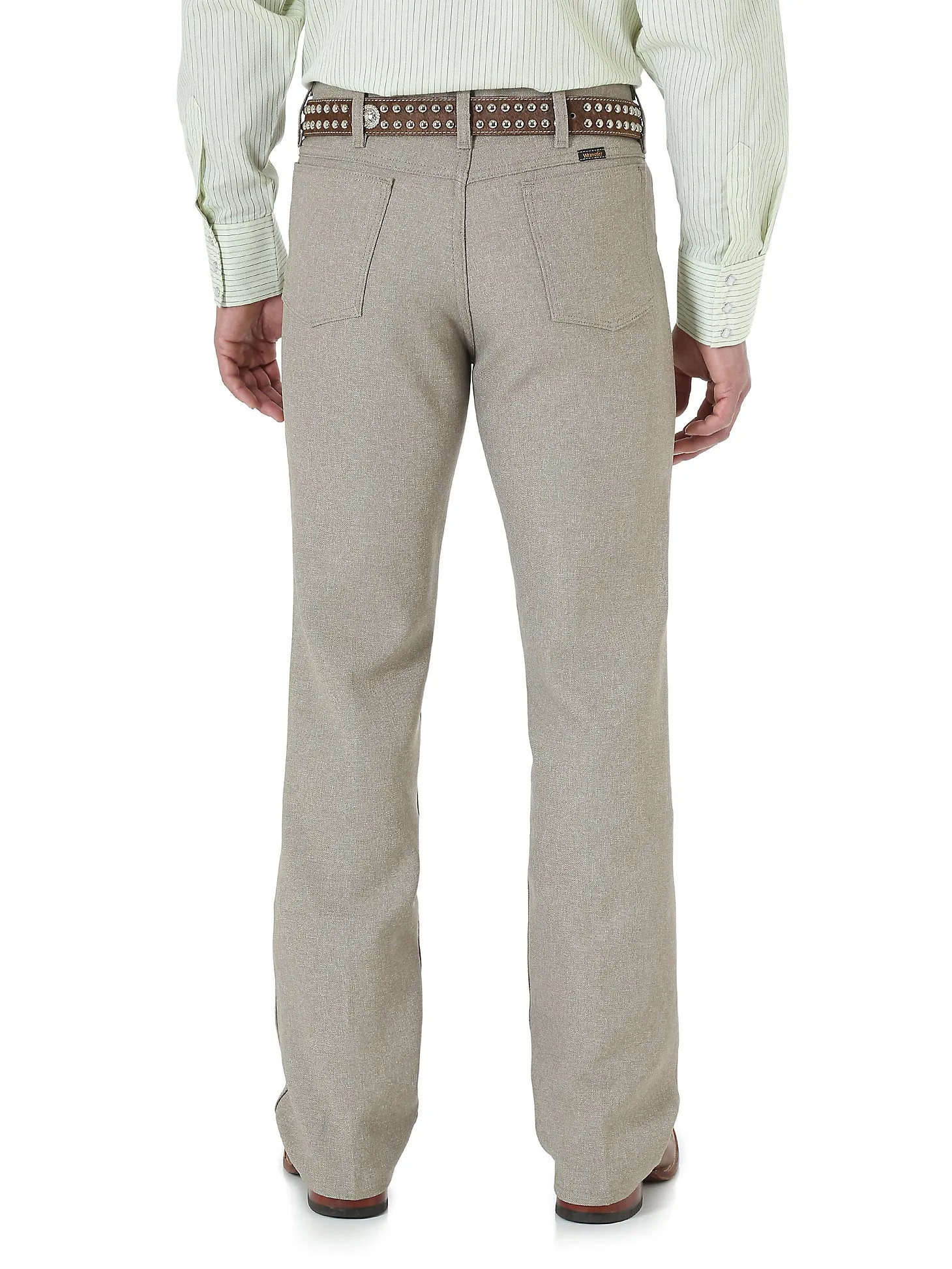 Wrangler® Men's Wrancher® Western Dress Pants - Heather Tan / Black