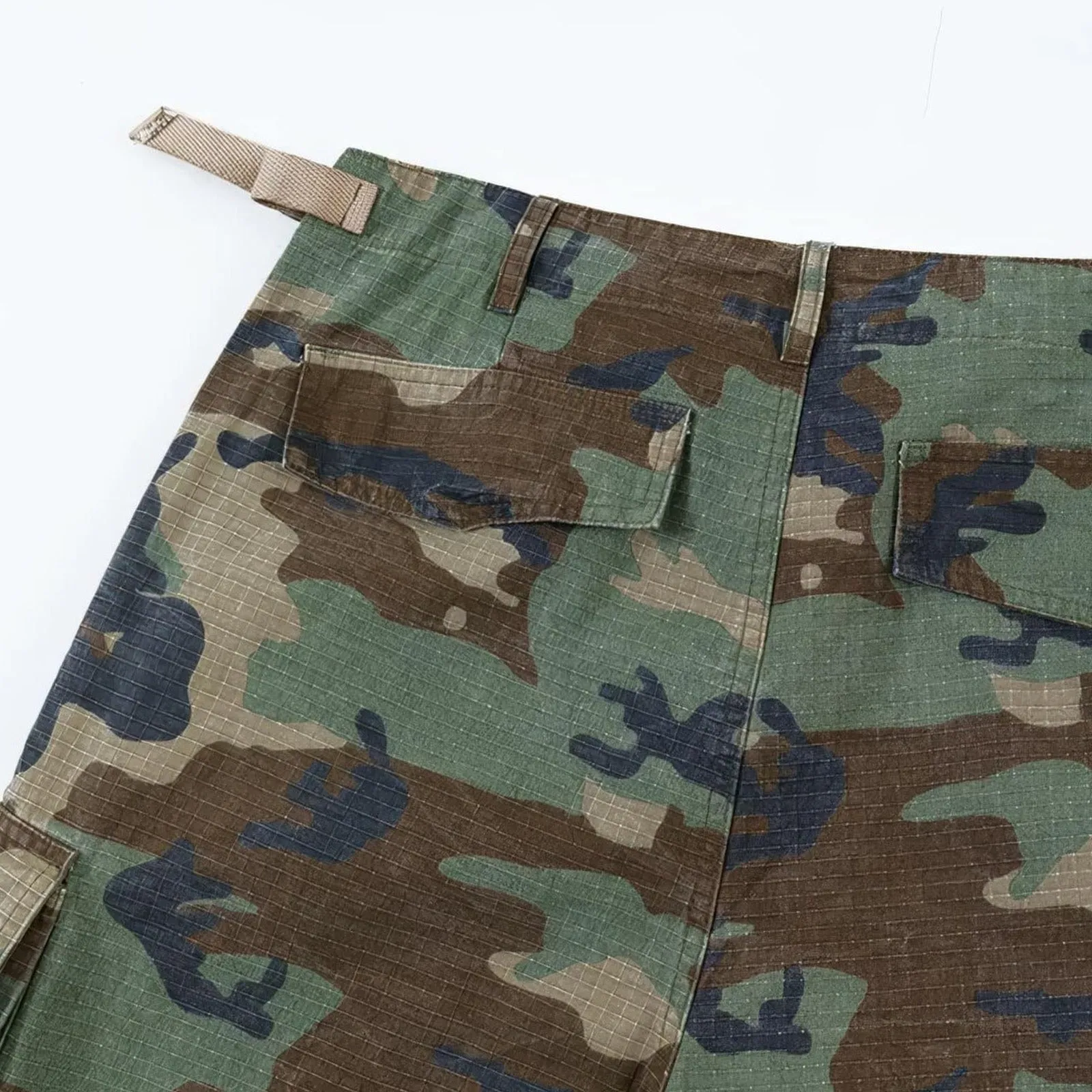 Y2K Camouflage Multi Pocket Baggy Cargo Shorts