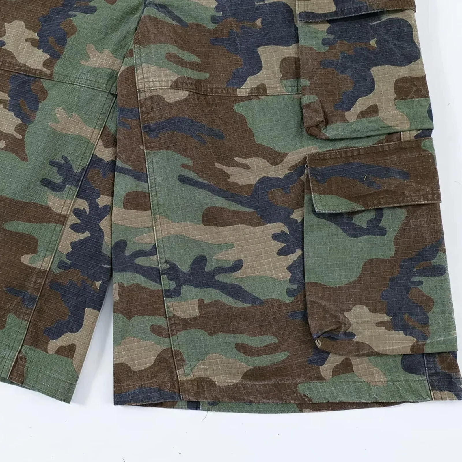 Y2K Camouflage Multi Pocket Baggy Cargo Shorts