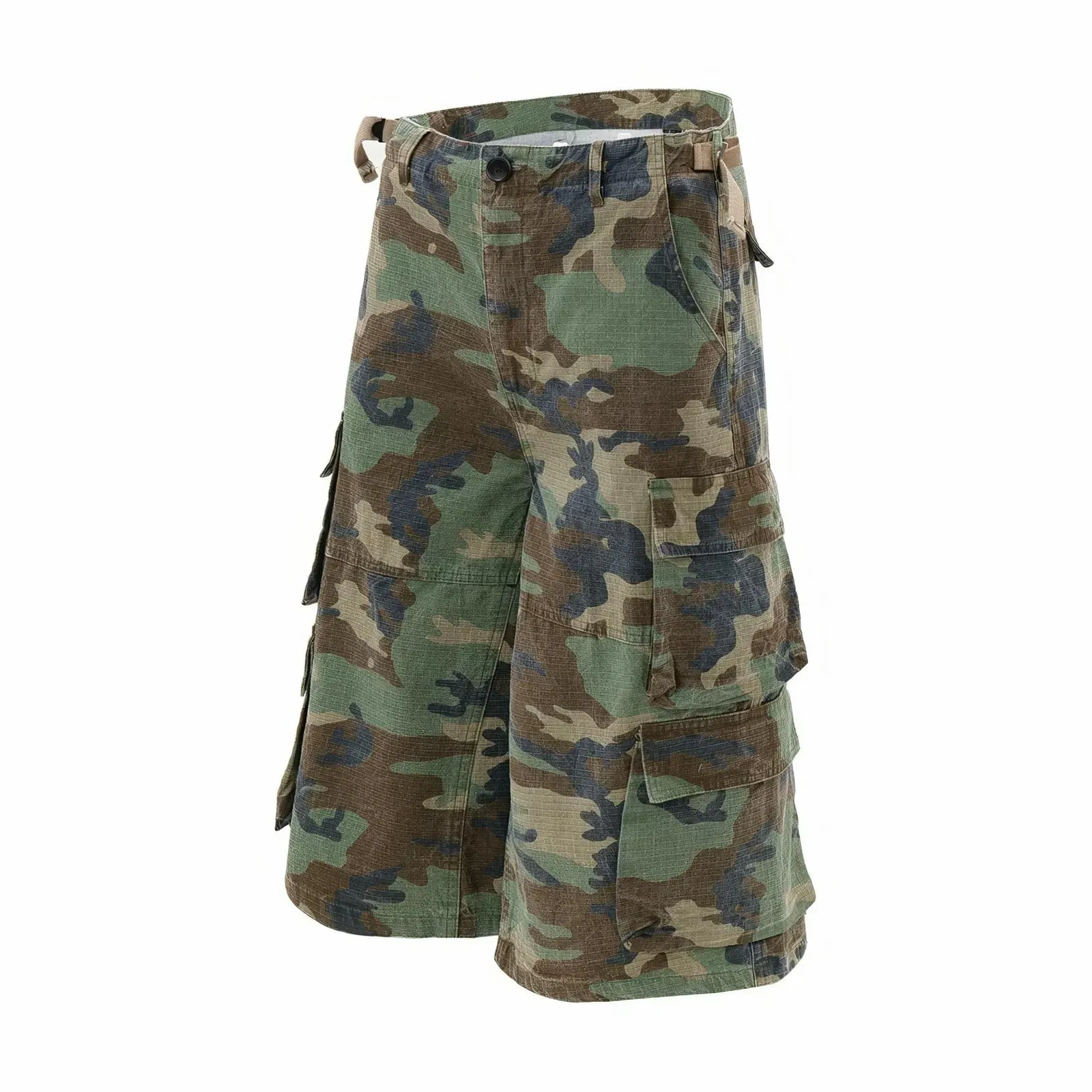 Y2K Camouflage Multi Pocket Baggy Cargo Shorts